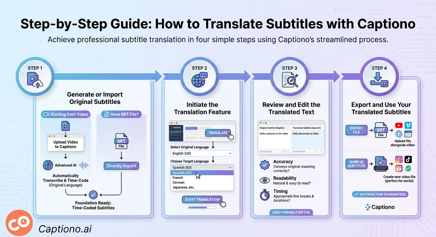 How to Translate Subtitles with Captiono